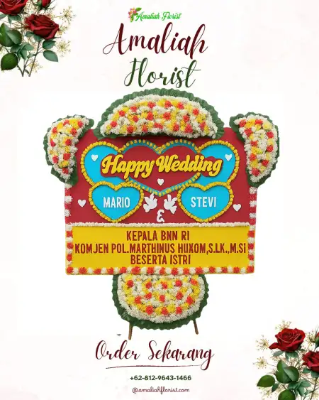 Papan Bunga Pernikahan Mentebah